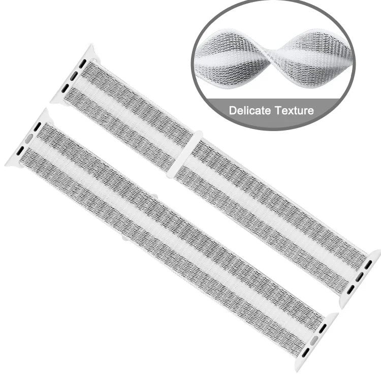 Nylon-Schlaufenarmband, Für Apple Watch Series 8&7 41mm / SE 2&6&SE&5&4 40mm / 3&2&1 38mm, Für Apple Watch Ultra 49mm / Series 8&7 45mm / SE 2&6&SE&5&4 44mm / 3&2&1 42mm, Für Apple Watch Series 7 45mm / 6 & SE & 5 & 4 44mm / 3 & 2 & 1 42mm