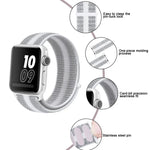 Nylon-Schlaufenarmband, Für Apple Watch Series 8&7 41mm / SE 2&6&SE&5&4 40mm / 3&2&1 38mm, Für Apple Watch Ultra 49mm / Series 8&7 45mm / SE 2&6&SE&5&4 44mm / 3&2&1 42mm, Für Apple Watch Series 7 45mm / 6 & SE & 5 & 4 44mm / 3 & 2 & 1 42mm