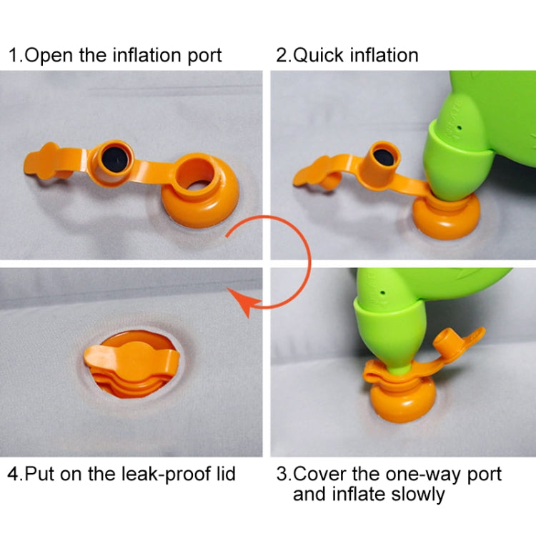 Universal Car Travel Inflatable Stool, Z2 PVC Trapezoidal Inflatable Stool, Z4 PVC Small Square Stool, Z44Q1 2xSmall Square Stool + Car Pump