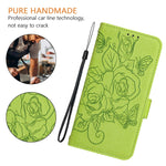 Geprägte Rose RFID Diebstahlsichere Leder-Handyhülle, Für iPhone 11 Pro Max, Für iPhone 11, Für iPhone 11 Pro, Für iPhone XS / X, Für iPhone XR, Für iPhone XS Max, Für iPhone 8 Plus / 7 Plus