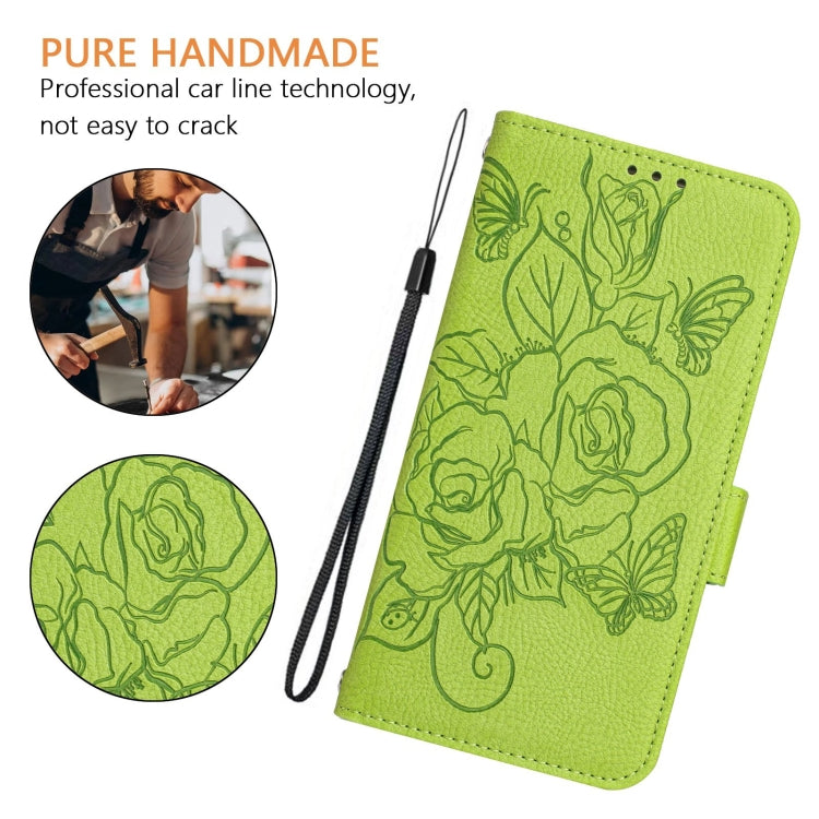Embossed Rose RFID Anti-theft Leather Phone Case, For iPhone 14 Pro Max, For iPhone SE 2022 / SE 2020 / 8 / 7, For iPhone 13 Pro Max, For iPhone 13 Pro, For iPhone 13 mini, For iPhone 12  / 12 Pro, For iPhone 12 Pro Max, For iPhone 12 mini