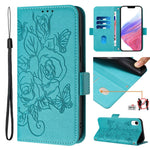 Geprägte Rose RFID Diebstahlsichere Leder-Handyhülle, Für iPhone 11 Pro Max, Für iPhone 11, Für iPhone 11 Pro, Für iPhone XS / X, Für iPhone XR, Für iPhone XS Max, Für iPhone 8 Plus / 7 Plus