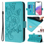 Geprägte Rose RFID Diebstahlsichere Leder-Handyhülle, Für iPhone 11 Pro Max, Für iPhone 11, Für iPhone 11 Pro, Für iPhone XS / X, Für iPhone XR, Für iPhone XS Max, Für iPhone 8 Plus / 7 Plus