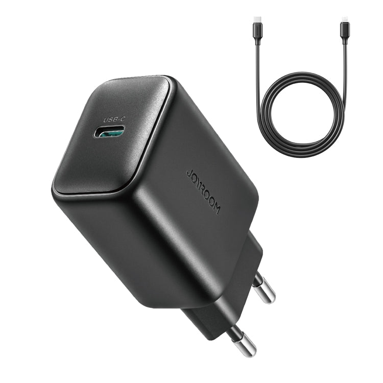 JOYROOM JR-TCF23 25W USB-C / Typ-C Port Schnellladegerät-Kit mit Typ-C zu Typ-C Kabel, EU-Stecker, UK-Stecker