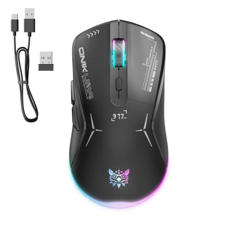ONIKUMA CW917 RGB 4800DPI Dual-Mode kabelgebundene + 2,4-GHz-Funkmaus, CW917 (Schwarz), CW917 (Weiß)