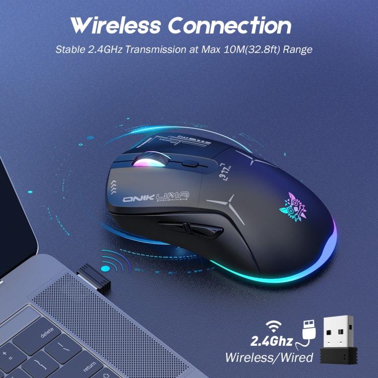 ONIKUMA CW917 RGB 4800DPI Dual-Mode kabelgebundene + 2,4-GHz-Funkmaus, CW917 (Schwarz), CW917 (Weiß)
