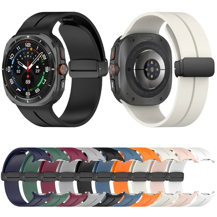 Silikon-Uhrenarmband mit Magnetfaltschließe, für Samsung Galaxy Watch Ultra 47 mm / Ultra 2025
