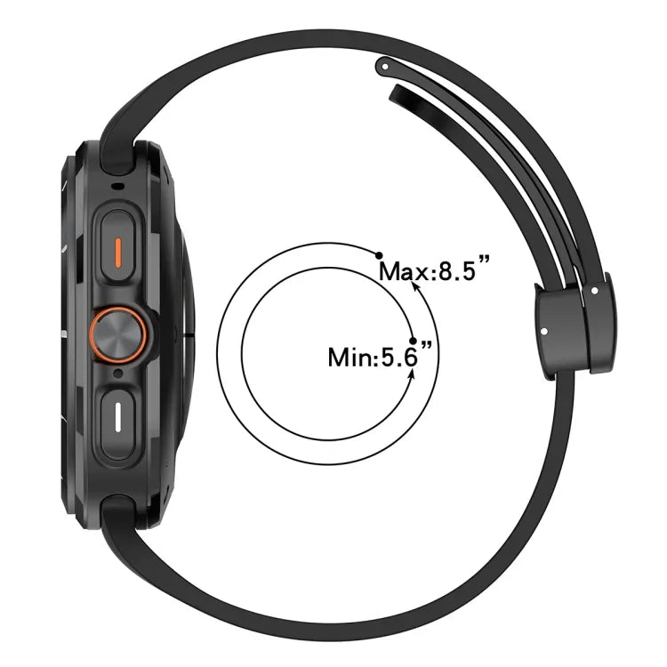 Silikon-Uhrenarmband mit Magnetfaltschließe, für Samsung Galaxy Watch Ultra 47 mm / Ultra 2025
