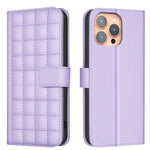 Handyhülle aus Leder mit quadratischer Textur, Für iPhone 17e / 16e, Für iPhone 17 Pro Max, Für iPhone 16 Pro Max, Für iPhone 16 Pro, Für iPhone 16 Plus, Für iPhone 16, Für iPhone 15 Pro Max, Für iPhone 15 Pro