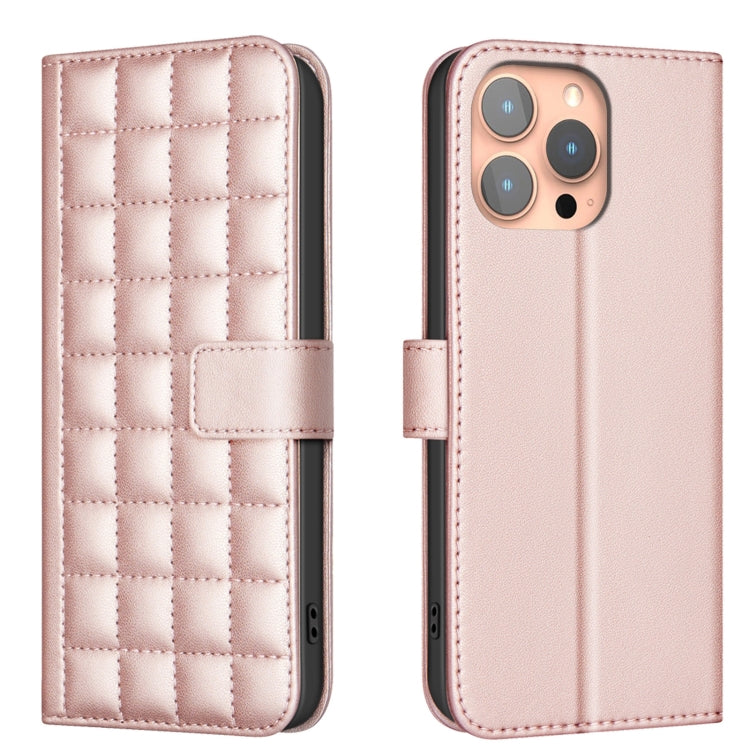 Handyhülle aus Leder mit quadratischer Textur, Für iPhone 17e / 16e, Für iPhone 17 Pro Max, Für iPhone 16 Pro Max, Für iPhone 16 Pro, Für iPhone 16 Plus, Für iPhone 16, Für iPhone 15 Pro Max, Für iPhone 15 Pro