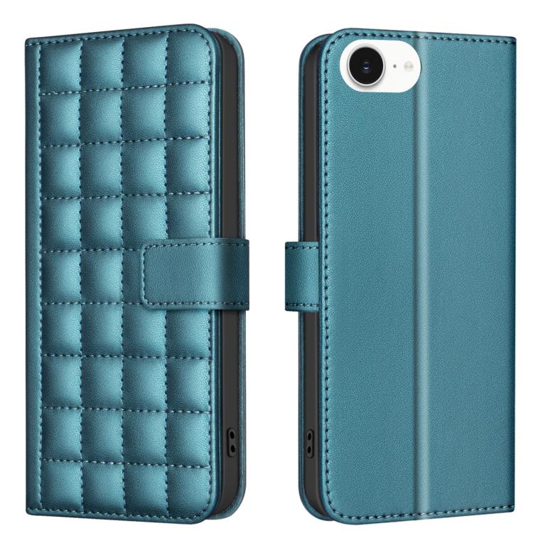 Handyhülle aus Leder mit quadratischer Textur, Für iPhone 17e / 16e, Für iPhone 17 Pro Max, Für iPhone 16 Pro Max, Für iPhone 16 Pro, Für iPhone 16 Plus, Für iPhone 16, Für iPhone 15 Pro Max, Für iPhone 15 Pro