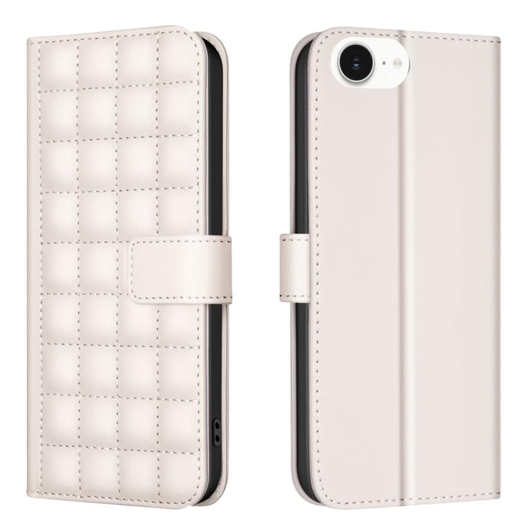 Handyhülle aus Leder mit quadratischer Textur, Für iPhone 17e / 16e, Für iPhone 17 Pro Max, Für iPhone 16 Pro Max, Für iPhone 16 Pro, Für iPhone 16 Plus, Für iPhone 16, Für iPhone 15 Pro Max, Für iPhone 15 Pro