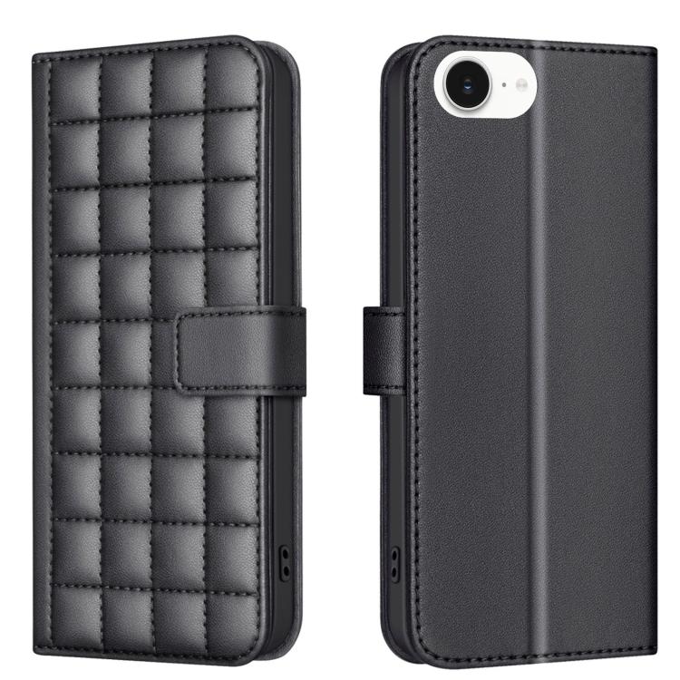 Handyhülle aus Leder mit quadratischer Textur, Für iPhone 17e / 16e, Für iPhone 17 Pro Max, Für iPhone 16 Pro Max, Für iPhone 16 Pro, Für iPhone 16 Plus, Für iPhone 16, Für iPhone 15 Pro Max, Für iPhone 15 Pro
