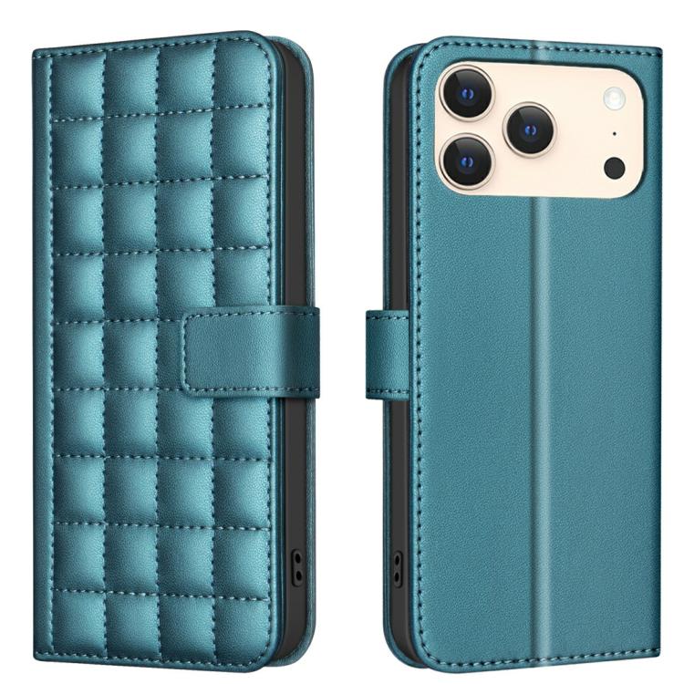Handyhülle aus Leder mit quadratischer Textur, Für iPhone 17e / 16e, Für iPhone 17 Pro Max, Für iPhone 16 Pro Max, Für iPhone 16 Pro, Für iPhone 16 Plus, Für iPhone 16, Für iPhone 15 Pro Max, Für iPhone 15 Pro