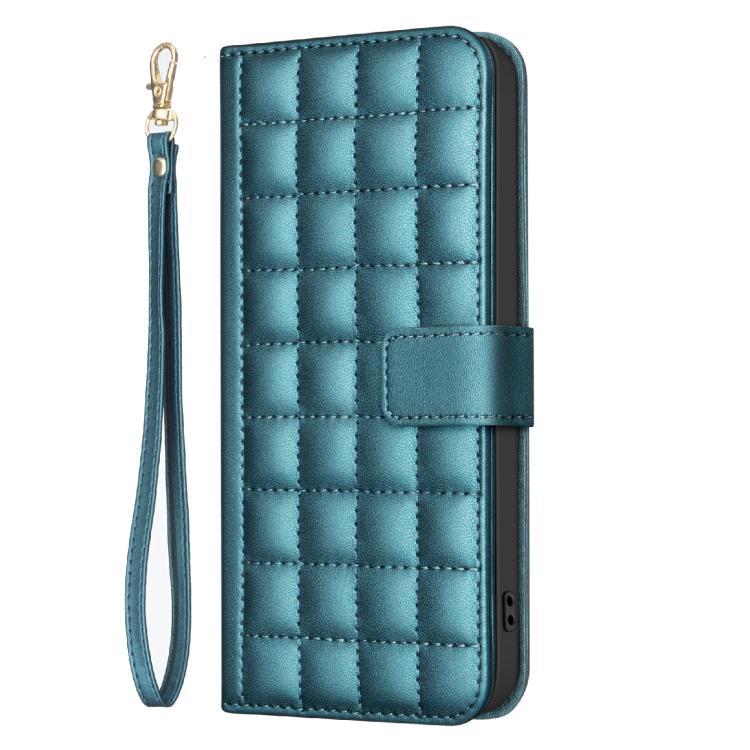 Handyhülle aus Leder mit quadratischer Textur, Für iPhone 17e / 16e, Für iPhone 17 Pro Max, Für iPhone 16 Pro Max, Für iPhone 16 Pro, Für iPhone 16 Plus, Für iPhone 16, Für iPhone 15 Pro Max, Für iPhone 15 Pro