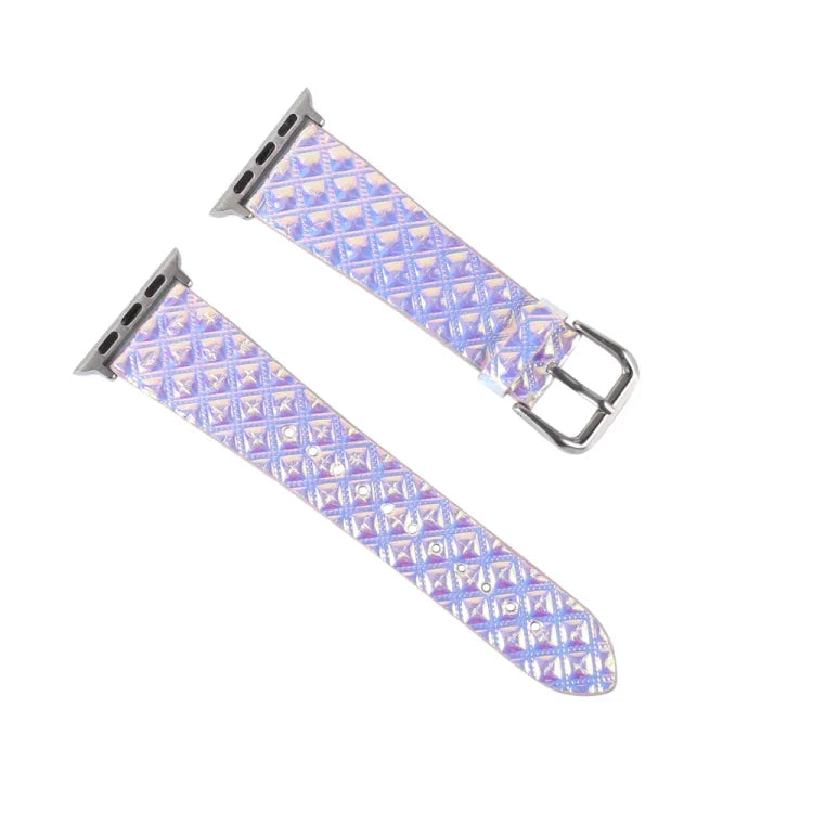 Glitzerndes Ersatzarmband mit Fischschuppenmuster, passend für Apple Watch 5 &amp; 4 (40 mm), 3 &amp; 2 &amp; 1 (38 mm) und 44 mm sowie 3 &amp; 2 &amp; 1 (42 mm).