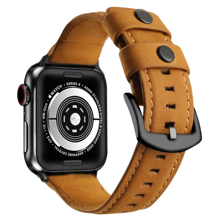 Originales Lederarmband als Ersatz für Apple Watch 5 &amp; 4 (40 mm), 3 &amp; 2 &amp; 1 (38 mm) und 44 mm sowie 3 &amp; 2 &amp; 1 (42 mm).