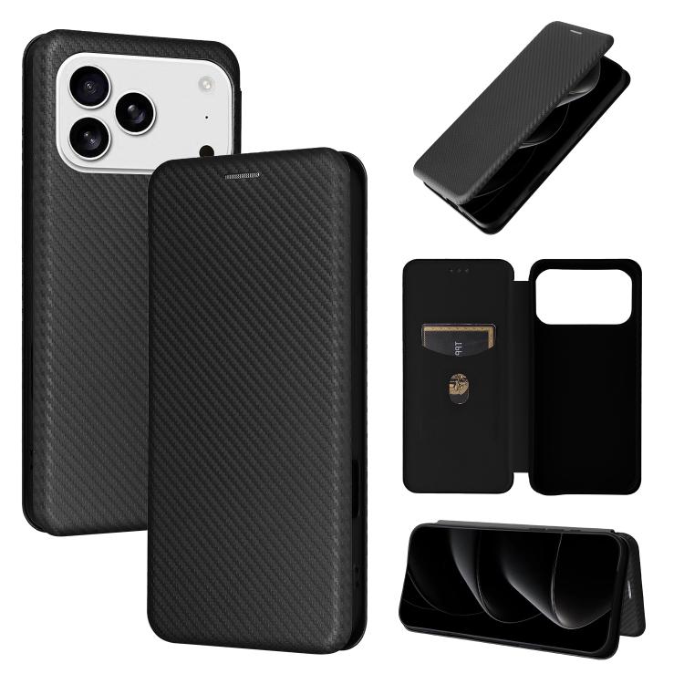 Flip Leder Handyhülle mit Carbonfaser-Textur, Für iPhone 17 Pro Max, Für iPhone 17 Pro, Für iPhone 17, Für iPhone Air, Für iPhone SE 2024, Für iPhone 16 Pro Max, Für iPhone 16 Pro, Für iPhone 16 Plus, Für iPhone 16