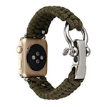 Für Apple Watch Series 5 &amp; 4 44 mm / 3 &amp; 2 &amp; 1 42 mm, Regenschirmkordel-Nylon-Geflechtarmband, 5 &amp; 4 44 mm / 3 &amp; 2 &amp; 1 42 mm