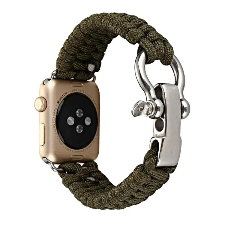 Für Apple Watch Series 5 &amp; 4 44 mm / 3 &amp; 2 &amp; 1 42 mm, Regenschirmkordel-Nylon-Geflechtarmband, 5 &amp; 4 44 mm / 3 &amp; 2 &amp; 1 42 mm