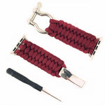 Für Apple Watch Series 5 &amp; 4 44 mm / 3 &amp; 2 &amp; 1 42 mm, Regenschirmkordel-Nylon-Geflechtarmband, 5 &amp; 4 44 mm / 3 &amp; 2 &amp; 1 42 mm