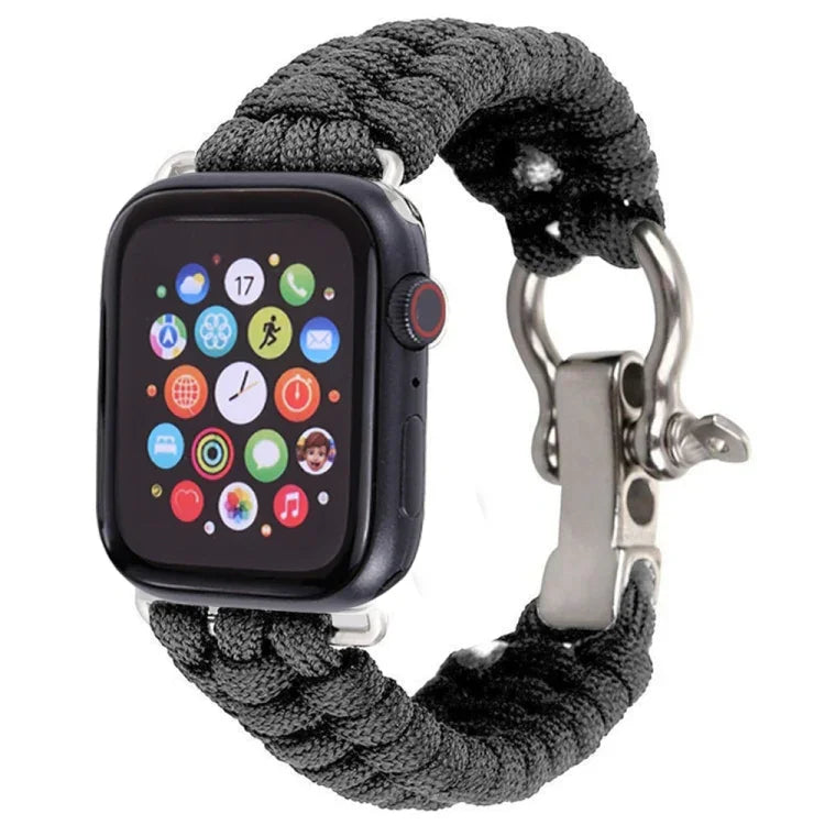Für Apple Watch Series 5 &amp; 4 44 mm / 3 &amp; 2 &amp; 1 42 mm, Regenschirmkordel-Nylon-Geflechtarmband, 5 &amp; 4 44 mm / 3 &amp; 2 &amp; 1 42 mm