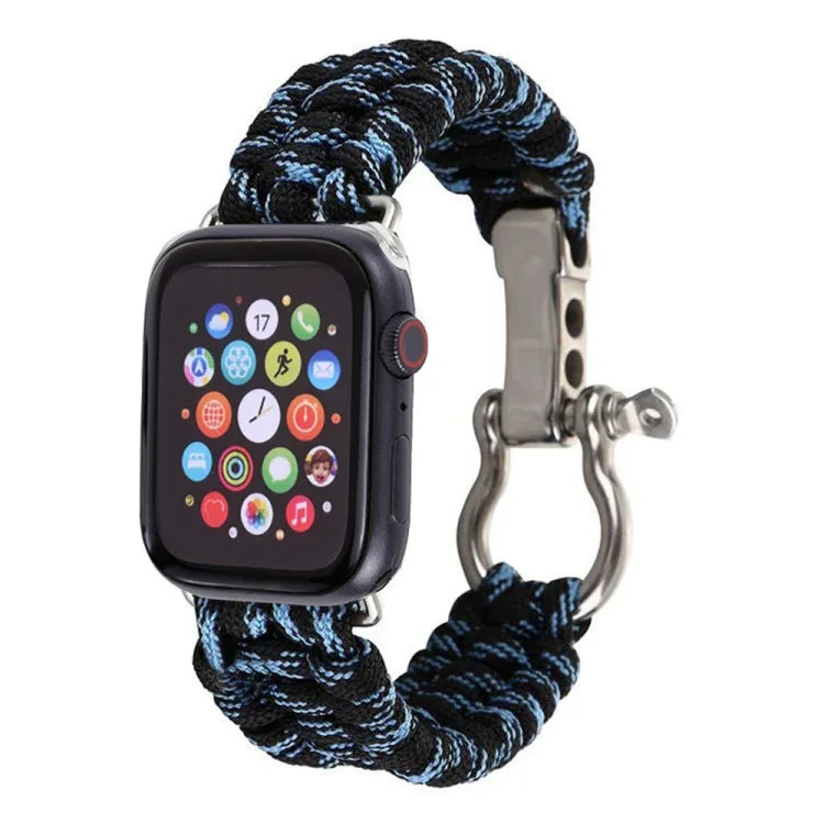 Für Apple Watch Series 5 &amp; 4 44 mm / 3 &amp; 2 &amp; 1 42 mm, Regenschirmkordel-Nylon-Geflechtarmband, 5 &amp; 4 44 mm / 3 &amp; 2 &amp; 1 42 mm