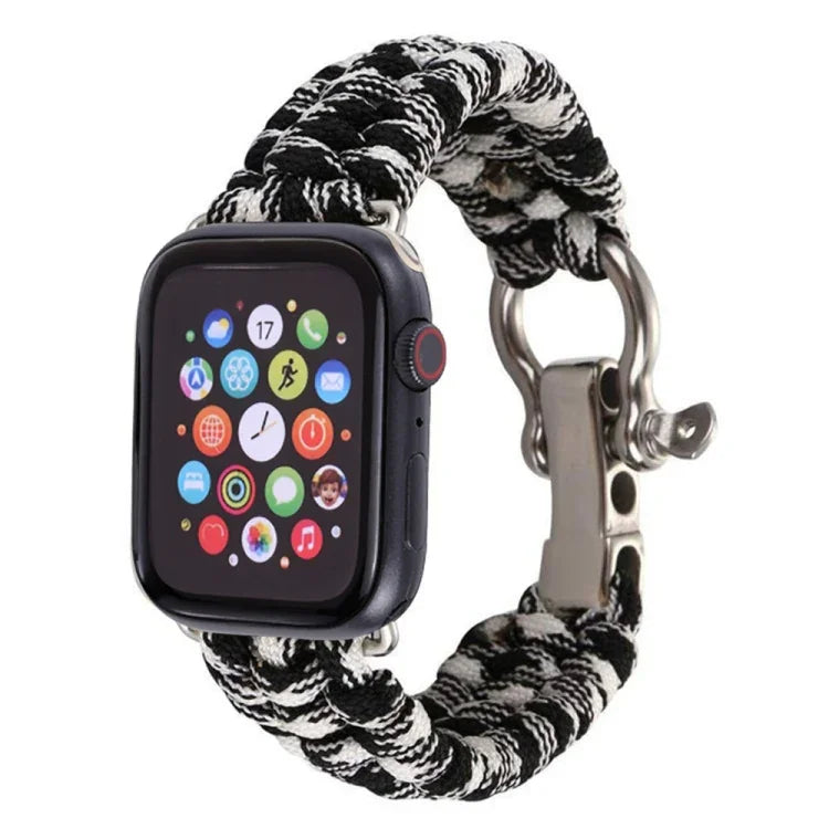 Für Apple Watch Series 5 &amp; 4 44 mm / 3 &amp; 2 &amp; 1 42 mm, Regenschirmkordel-Nylon-Geflechtarmband, 5 &amp; 4 44 mm / 3 &amp; 2 &amp; 1 42 mm