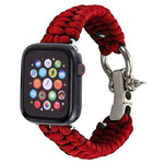 Für Apple Watch Series 5 &amp; 4 44 mm / 3 &amp; 2 &amp; 1 42 mm, Regenschirmkordel-Nylon-Geflechtarmband, 5 &amp; 4 44 mm / 3 &amp; 2 &amp; 1 42 mm