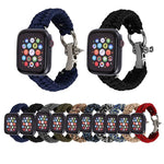 Für Apple Watch Series 5 &amp; 4 44 mm / 3 &amp; 2 &amp; 1 42 mm, Regenschirmkordel-Nylon-Geflechtarmband, 5 &amp; 4 44 mm / 3 &amp; 2 &amp; 1 42 mm