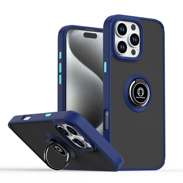 Q Shadow 1 Series TPU + PC Phone Case with Ring, For iPhone 17e / 16e, For iPhone 17 Pro Max, For iPhone 17 Pro, For iPhone 17, For iPhone Air, For iPhone 16 Pro Max