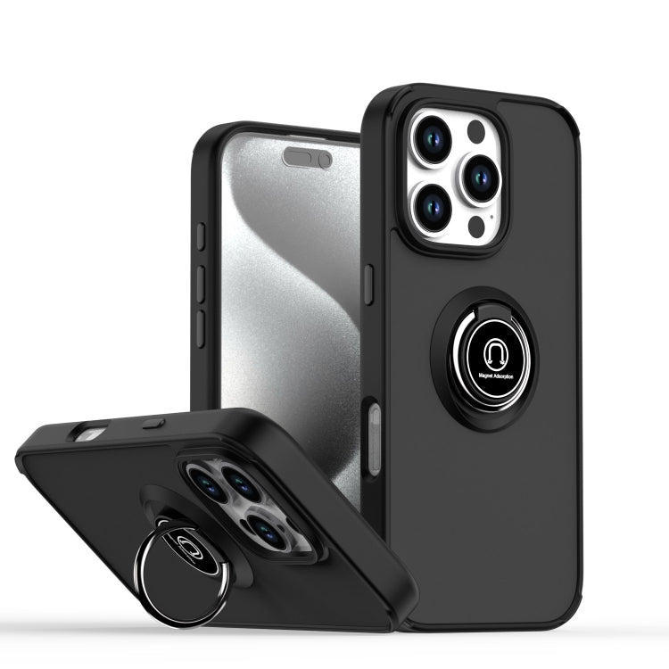 Q Shadow 1 Series TPU + PC Phone Case with Ring, For iPhone 16 Pro, For iPhone 16 Plus, For iPhone 15 Pro Max, For iPhone 15 Pro, For iPhone 15 Plus, For iPhone 15