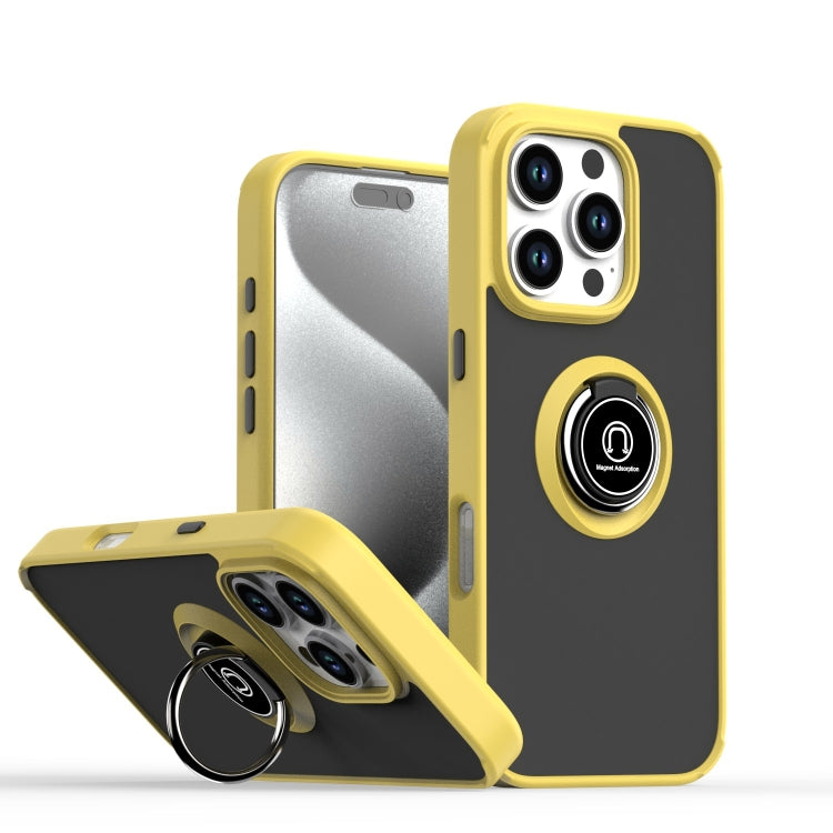 Q Shadow 1 Series TPU + PC Phone Case with Ring, For iPhone 16 Pro, For iPhone 16 Plus, For iPhone 15 Pro Max, For iPhone 15 Pro, For iPhone 15 Plus, For iPhone 15