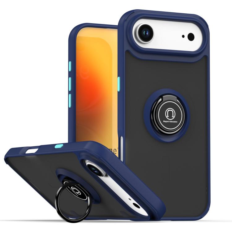 Q Shadow 1 Series TPU + PC Phone Case with Ring, For iPhone 17e / 16e, For iPhone 17 Pro Max, For iPhone 17 Pro, For iPhone 17, For iPhone Air, For iPhone 16 Pro Max