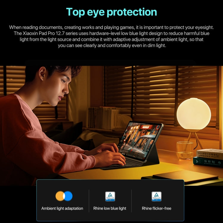 Lenovo Xiaoxin Pad Pro 12.7 Zoll 2025 WiFi Tablet, ZUI 16, MediaTek Dimensity 8300 Octa Core, unterstützt Fingerabdruck- und Gesichtsidentifikation, 8GB+128GB, 8GB+256GB, 12GB+256GB