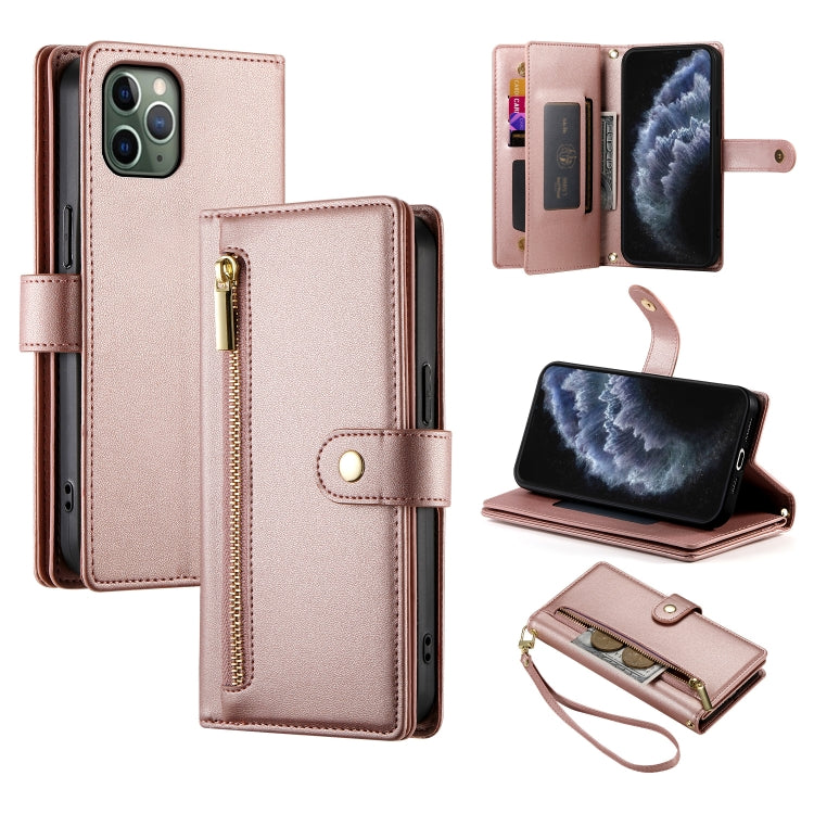 Handyhülle aus Leder mit Reißverschluss und neun Kartenfächern, für iPhone 11 Pro Max, für iPhone 11, für iPhone 11 Pro