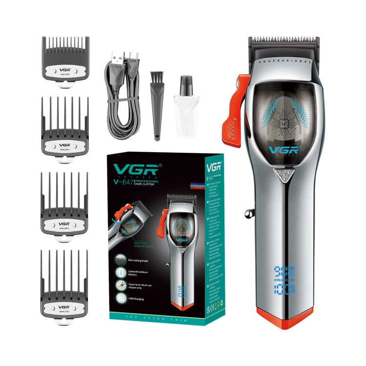 VGR V-647 5W USB LED Digitalanzeige Magnetmotor Elektrischer Haarschneider