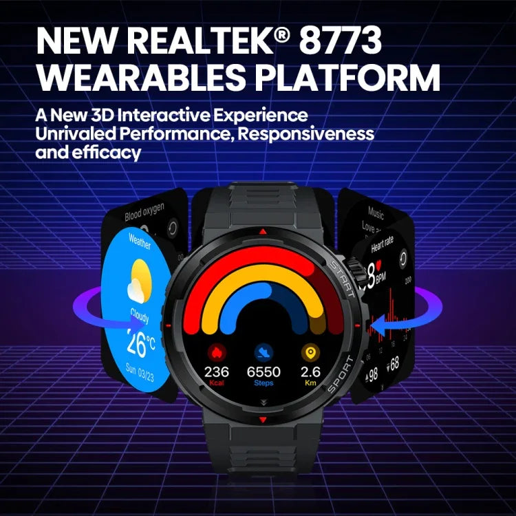 Zeblaze Ares 3 Plus 1,43 Zoll Fitness- und Wellness-Smartwatch mit 24-Stunden-Gesundheitsüberwachung