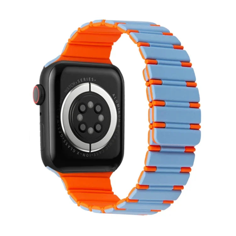 Zweifarbiges magnetisches Silikon-Armband, für Apple Watch SE 40 mm, Apple Watch SE 44 mm, Apple Watch Series 6 40 mm, Apple Watch Series 6 44 mm