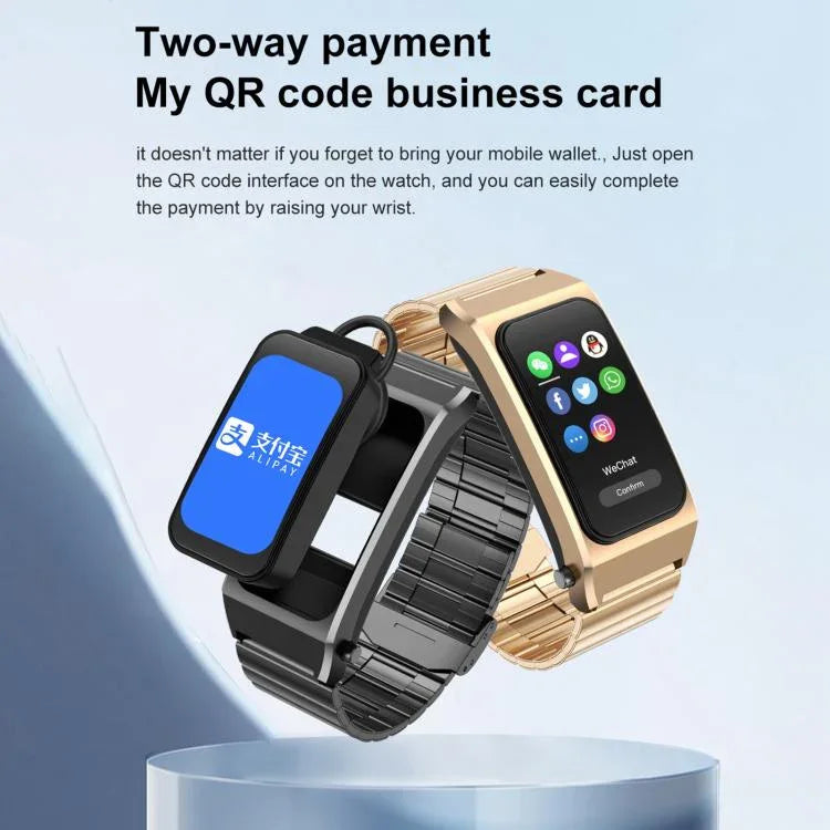 B7 Pro 1.5 inch 2 in 1 Bluetooth Earphone Silicone Strap Smart Watch, Support Heart Rate / Sleep Monitoring