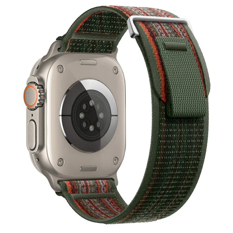 Dual-Section Loop Nylon Watch Band, For Apple Watch Ultra 2 49mm, For Apple Watch Series 9 45mm