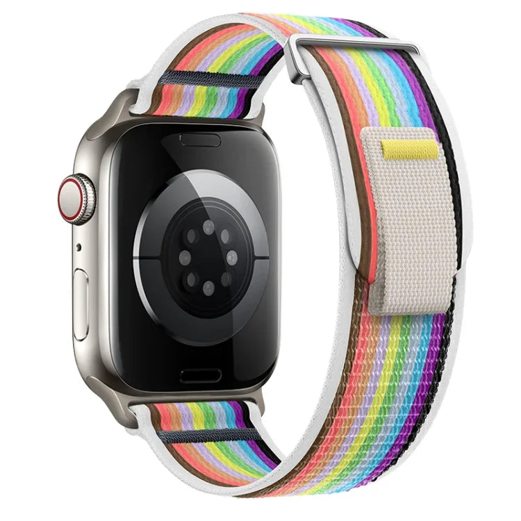 Dual-Section Loop Nylon Watch Band, For Apple Watch Series 9 41mm, For Apple Watch Ultra 49mm