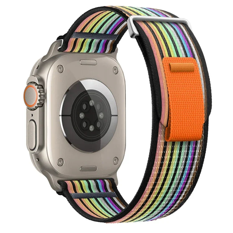 Dual-Section Loop Nylon Watch Band, For Apple Watch Series 9 41mm, For Apple Watch Ultra 49mm
