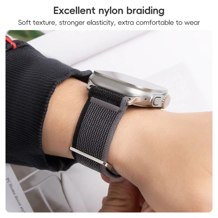 Dual-Section Loop Nylon Watch Band, For Apple Watch Series 7 41mm, For Apple Watch Series 7 45mm