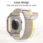 Dual-Section Loop Nylon Watch Band, For Apple Watch SE 40mm, For Apple Watch SE 44mm