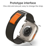 Dual-Section Loop Nylon Watch Band, For Apple Watch Series 8 41mm, For Apple Watch Series 8 45mm