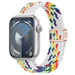 Slim Magnetic Buckle Nylon Braided Watch Band, For Apple Watch Ultra 2 49mm, For Apple Watch Series 9 45mm
