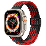 Schlankes Magnetverschluss Nylon Geflochtenes Uhrenarmband, Für Apple Watch Series 9 41mm, Für Apple Watch Ultra 49mm