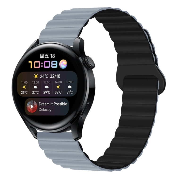 Two Color Magnetic Silicone Watch Band, 20mm