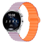 Two Color Magnetic Silicone Watch Band, 22mm